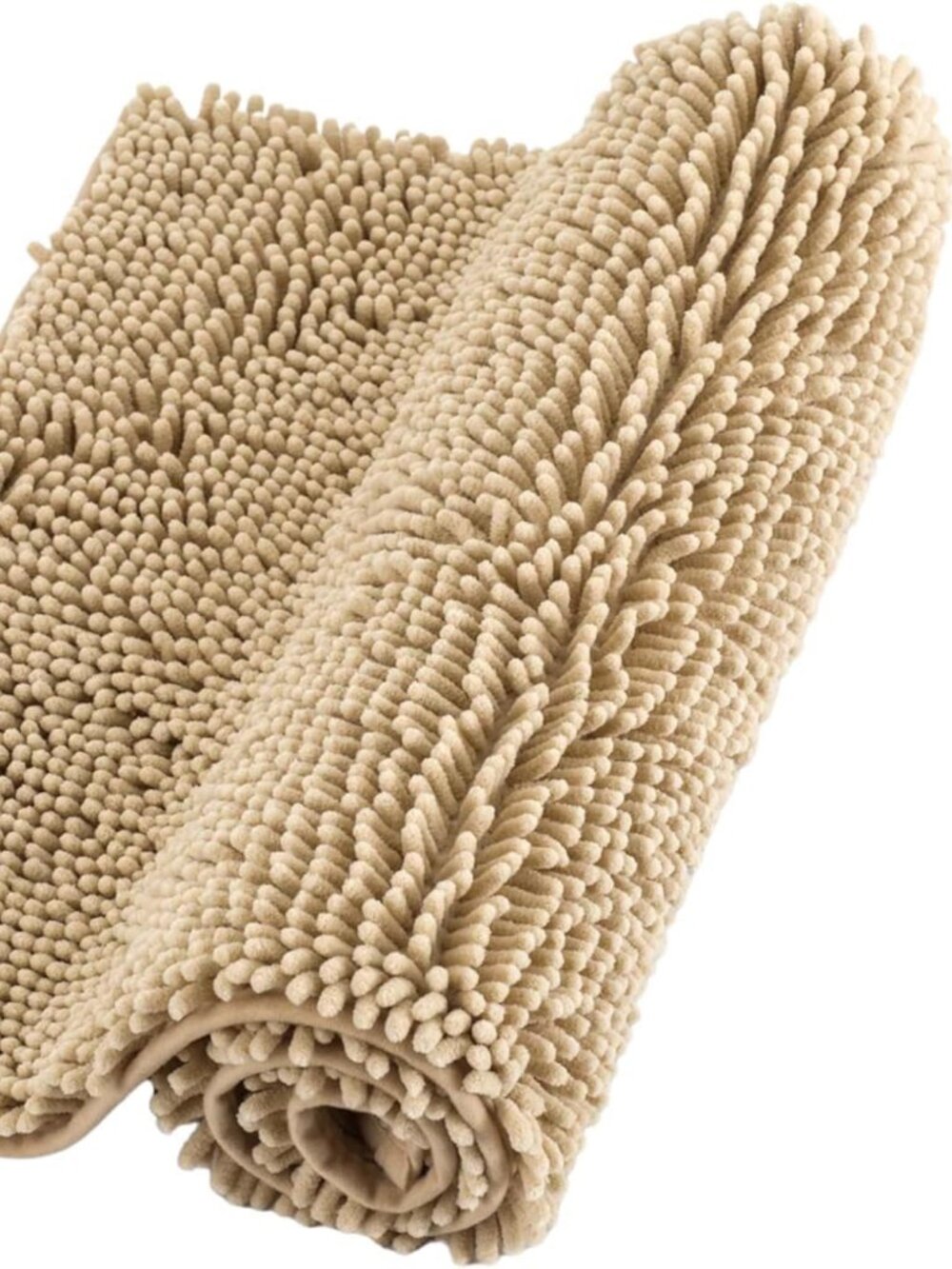 Chenille Bathroom Rugs Non Slip Bath Bathroom Accessories (Caramel, 24" x 40")